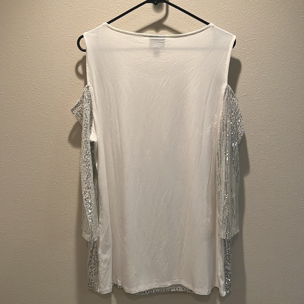 JM Collection Sequined Top - Picture 2 of 6